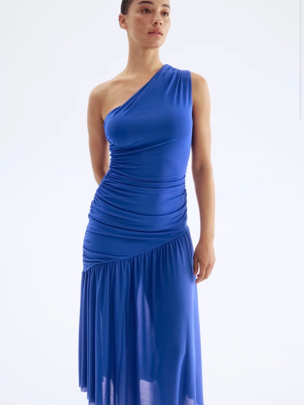 H&M One-Shoulder Cobalt Blue Evening Dress